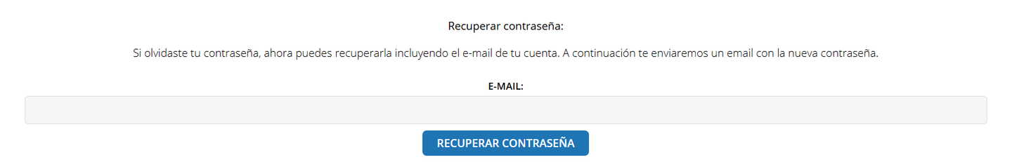 Recuperar la contraseña