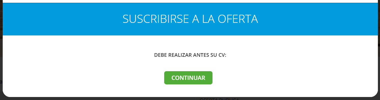 Inscripción en una oferta